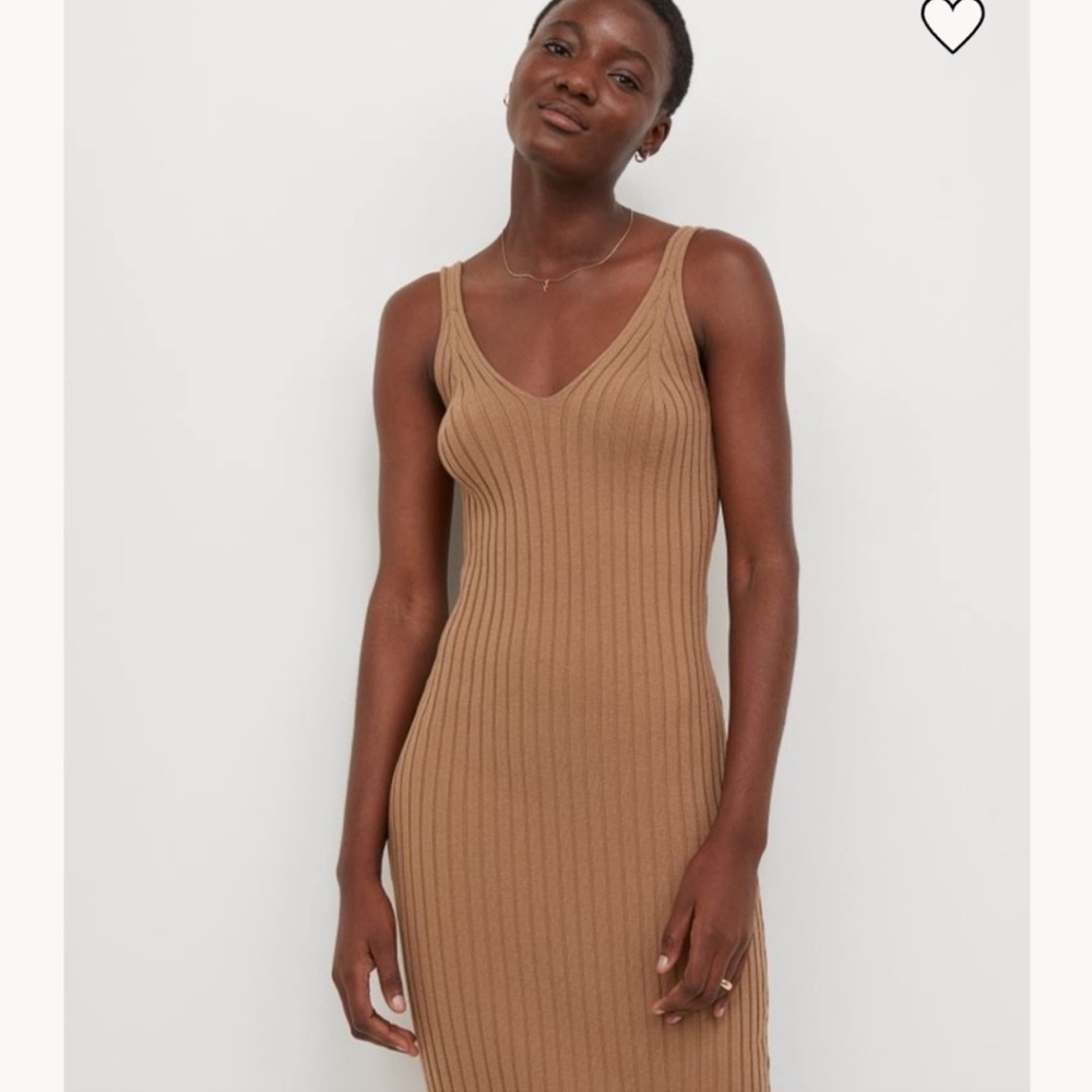 H&M Tan Ribbed Knit Dress - Picture 6 of 7